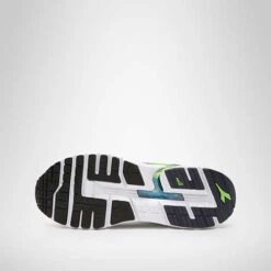 Diadora Men's Mythos Blushield Vigore Running Shoe - White/Black Iris/Neon Mint - Regular (D) -TrailBlaze Shoes Shop 101.178046 C9805 40 HR