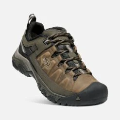 Keen Men's Targhee III Waterproof Hiking Shoe - Bungee Cord/Black - Wide (2E) -TrailBlaze Shoes Shop 1018597 3Q PDP