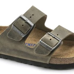 Birkenstock Arizona Soft Footbed Faded Khaki Oiled Nubuck Leather- Regular/Wide -TrailBlaze Shoes Shop 1019313 detail 1