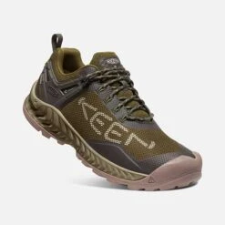 Keen Men's NXIS Evo WP Hiking Shoe - Dark Olive/Black Olive - Regular (D) -TrailBlaze Shoes Shop 1025909 3Q PDP 1