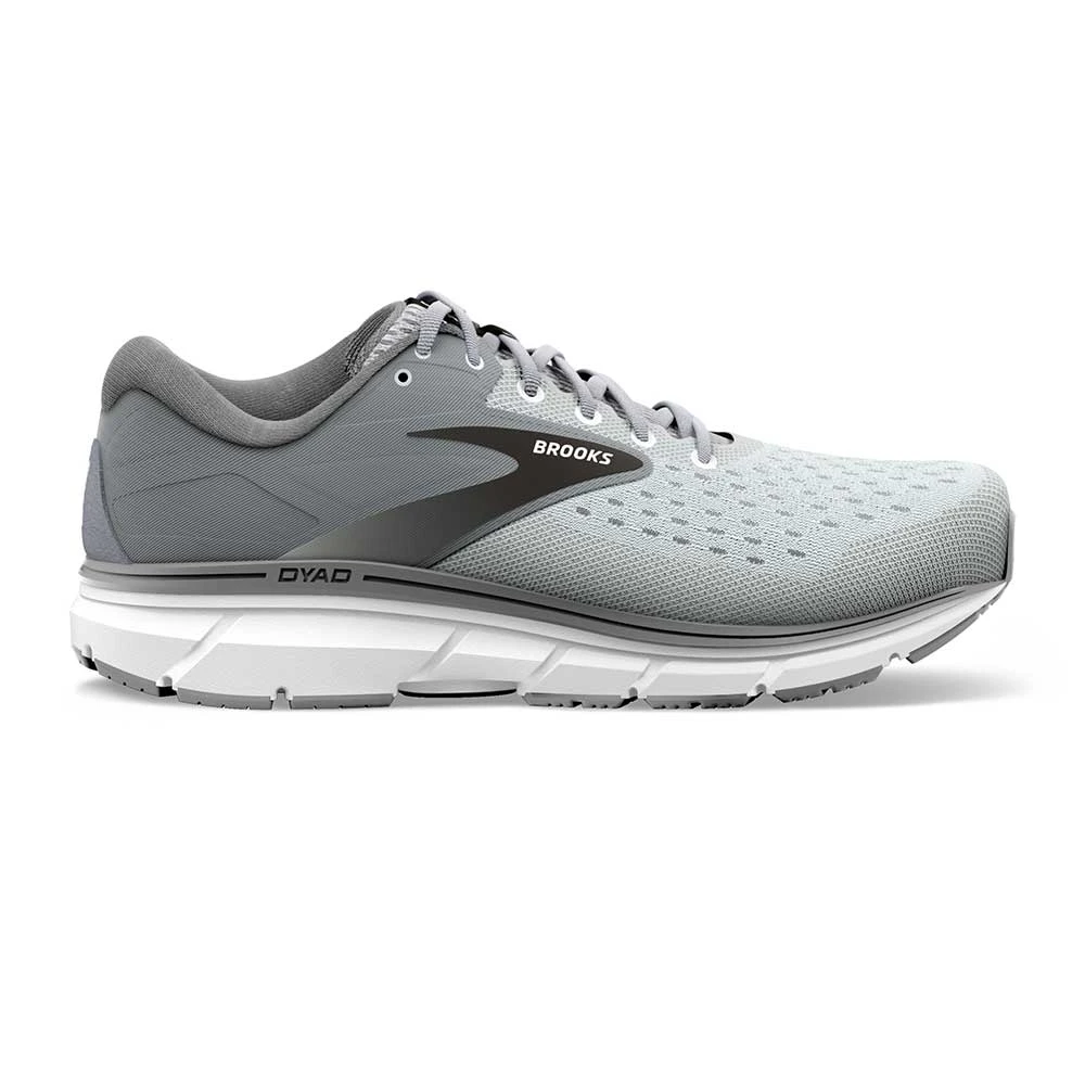 BROOKS Men's Dyad 11 Running Shoe- Grey/Black/White - Regular (D) 3 BROOKS Men's Dyad 11 Running Shoe- Grey/Black/White - Regular (D)