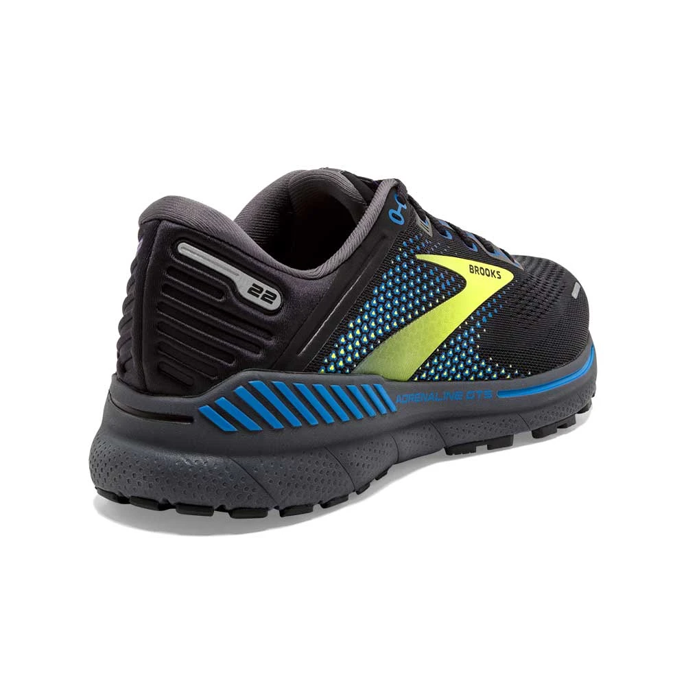 BROOKS Men's Adrenaline GTS 22 Running Shoe- Black/Blue/Nightlife- Regular (D) 7 BROOKS Men's Adrenaline GTS 22 Running Shoe- Black/Blue/Nightlife- Regular (D) - Image 5