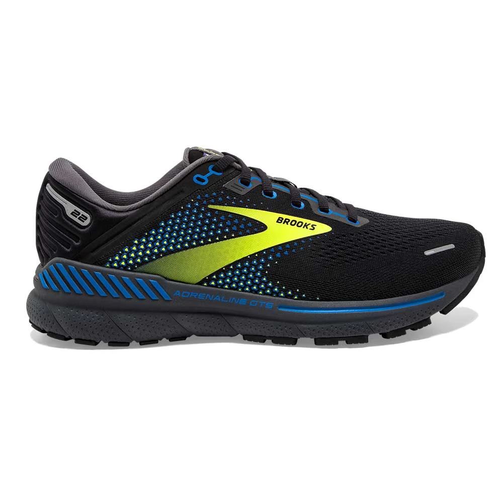 BROOKS Men's Adrenaline GTS 22 Running Shoe- Black/Blue/Nightlife- Regular (D) 3 BROOKS Men's Adrenaline GTS 22 Running Shoe- Black/Blue/Nightlife- Regular (D)