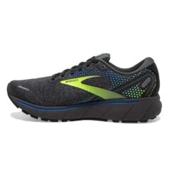 BROOKS Men's Ghost 14 Running Shoe- Black/Blue/Nightlife- Regular (D) -TrailBlaze Shoes Shop 110369 069 M Ghost 14