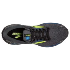 BROOKS Men's Ghost 14 Running Shoe- Black/Blue/Nightlife- Regular (D) -TrailBlaze Shoes Shop 110369 069 O Ghost 14