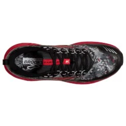 BROOKS Men's Cascadia 16 Trail Running Shoe - Black/Grey/Red - Regular (D) -TrailBlaze Shoes Shop 110376 008 O Cascadia 16