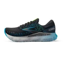 BROOKS Men's Glycerin GTS 20 Running Shoes - Black/Hawaiian Ocean/Green - Regular (D) -TrailBlaze Shoes Shop 110383 006 M Glycerin GTS 20