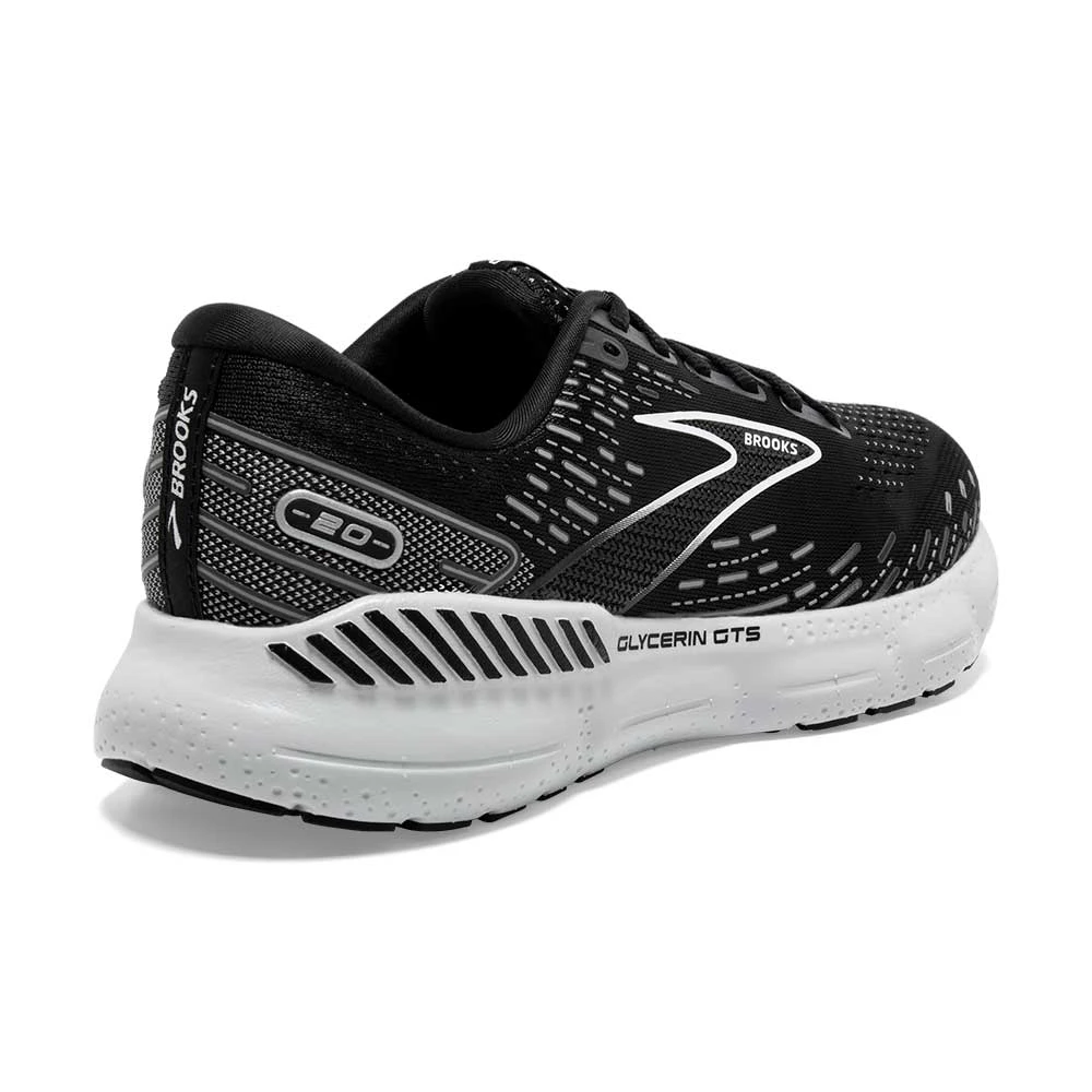 BROOKS Men's Glycerin GTS 20 Running Shoe- Black/White/Alloy- Regular (D) 7 BROOKS Men's Glycerin GTS 20 Running Shoe- Black/White/Alloy- Regular (D) - Image 5