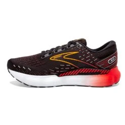 BROOKS Men's Glycerin GTS 20 Running Shoe- Black/Blackened Pearl/Fiery Re- Regular (D) -TrailBlaze Shoes Shop 110383 090 M Glycerin GTS 20 1