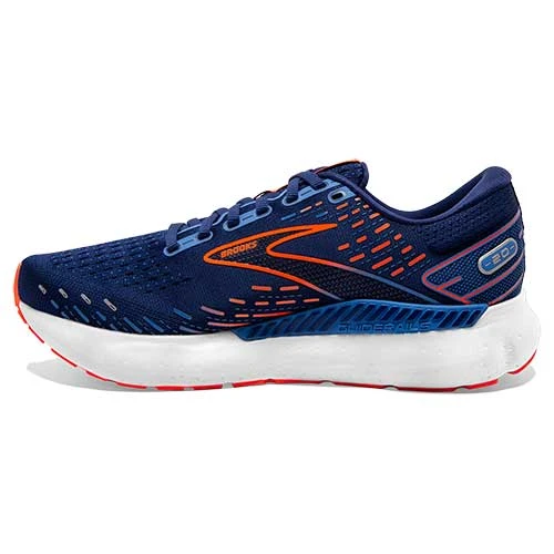 BROOKS Men's Glycerin GTS 20 Running Shoe - Blue Depths/Palace Blue/Orange - Wide (2E) 4 BROOKS Men's Glycerin GTS 20 Running Shoe - Blue Depths/Palace Blue/Orange - Wide (2E) - Image 2