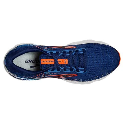BROOKS Men's Glycerin GTS 20 Running Shoe - Blue Depths/Palace Blue/Orange - Wide (2E) 7 BROOKS Men's Glycerin GTS 20 Running Shoe - Blue Depths/Palace Blue/Orange - Wide (2E) - Image 5