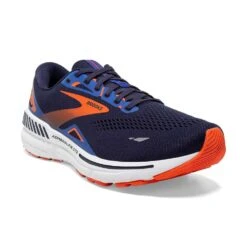 BROOKS Men's Adrenaline GTS 23 Running Shoe - Peacoat/Orange/Surf The Web- Regular (D) -TrailBlaze Shoes Shop 110391 438 A Adrenaline GTS 23 1