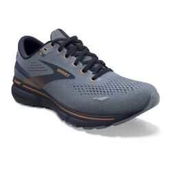 BROOKS Men's Ghost 15 Running Shoe- Flintstone/Peacoat/Oak- Regular (D) -TrailBlaze Shoes Shop 110393 025 A Ghost 15