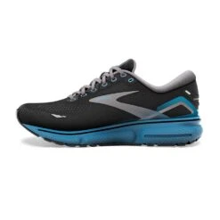 BROOKS Men's Ghost 15 Running Shoe- Black/Blackened Pearl/Blue- Regular (D) -TrailBlaze Shoes Shop 110393 056 M Ghost 15