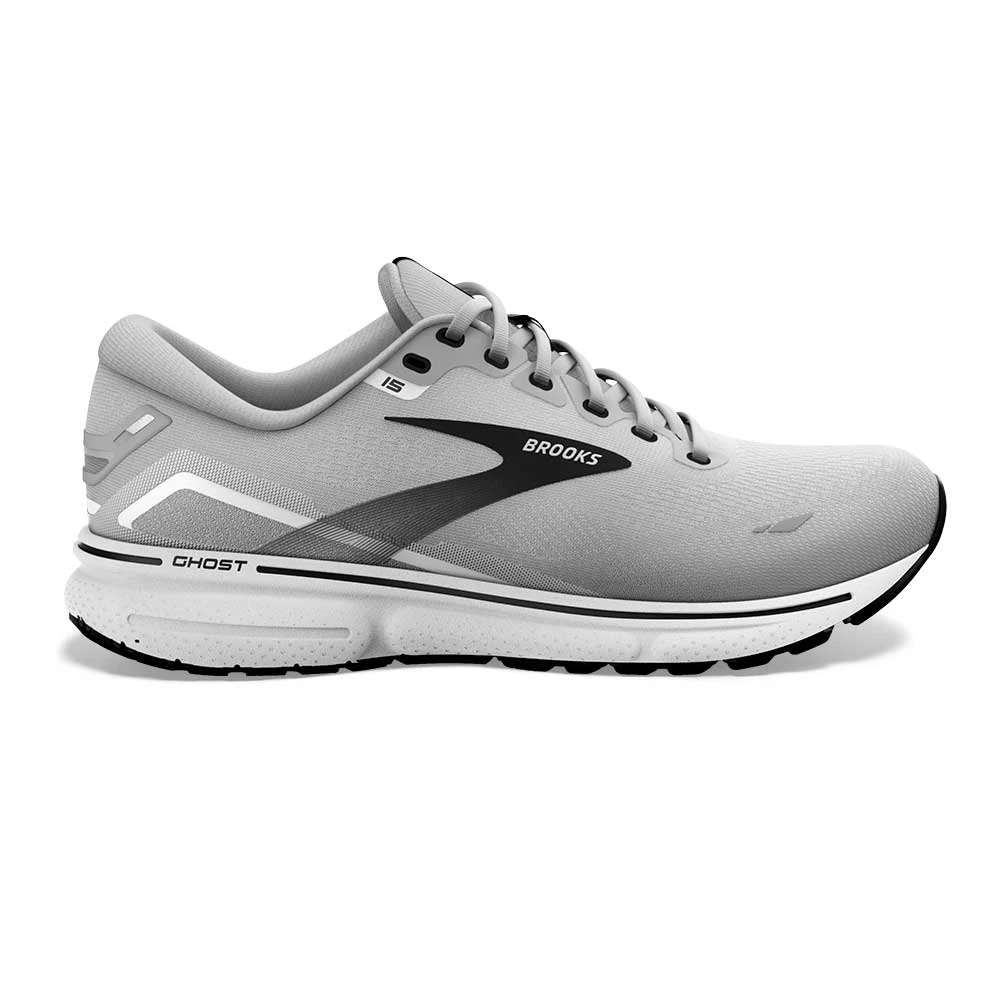 BROOKS Men's Ghost 15 Running Shoe- Alloy/Oyster/Black- Wide (2E) 3 BROOKS Men's Ghost 15 Running Shoe- Alloy/Oyster/Black- Wide (2E)