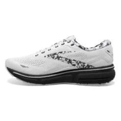 BROOKS Men's Ghost 15 Running Shoe- White/Ebony/Oyster -TrailBlaze Shoes Shop 110393 149 M Ghost 15