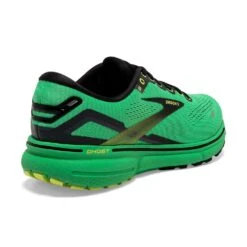 BROOKS Men's Ghost 15 Running Shoe- Green/Black/Sharp Green -TrailBlaze Shoes Shop 110393 360 H Ghost 15