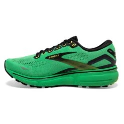 BROOKS Men's Ghost 15 Running Shoe- Green/Black/Sharp Green -TrailBlaze Shoes Shop 110393 360 M Ghost 15