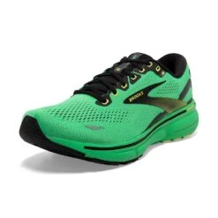 BROOKS Men's Ghost 15 Running Shoe- Green/Black/Sharp Green -TrailBlaze Shoes Shop 110393 360 Z Ghost 15