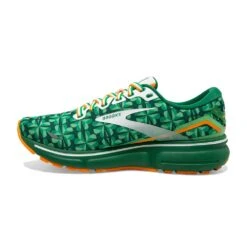 BROOKS Men's Ghost 15 Run Lucky Running Shoe- Green/White/Orange- Regular (D) -TrailBlaze Shoes Shop 110393 371 M Ghost 15