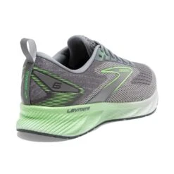 BROOKS Men's Levitate 6 Running Shoe- Primer Grey/Neon Green- Regular (D) -TrailBlaze Shoes Shop 110395 312 H Levitate 6