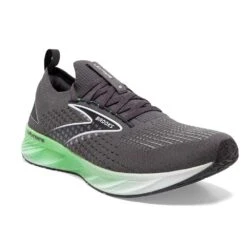 BROOKS Men's Levitate StealthFit 6 Running Shoe- Blackened Pearl/Green/White- Regular (D) -TrailBlaze Shoes Shop 110397 323 A Levitate StealthFit 6