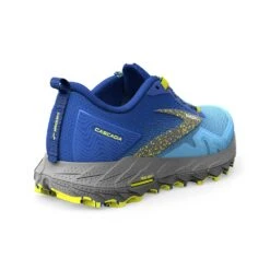 BROOKS Men's Cascadia 17 Trail Running Shoe - Blue/Surf The Web/Sulphur - Regular (D) -TrailBlaze Shoes Shop 110403 416 H Cascadia 17