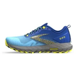 BROOKS Men's Cascadia 17 Trail Running Shoe - Blue/Surf The Web/Sulphur - Regular (D) -TrailBlaze Shoes Shop 110403 416 M Cascadia 17