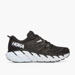 Hoka Men's Gaviota 4 - Black/White - Wide (2E) -TrailBlaze Shoes Shop 1123198 BWHT 7