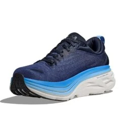Hoka Men's Bondi 8 Running Shoe - Outer Space/All Aboard - Wide (2E) -TrailBlaze Shoes Shop 1123202 OSAA 3 2a867b3f d27f 4c99 88df 048445e3f961