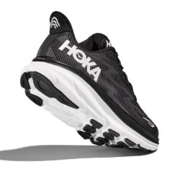 Hoka Men's Clifton 9 Running Shoe - Black/White -TrailBlaze Shoes Shop 1127895 BWHT 4
