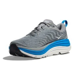 Hoka Men's Gaviota 5 Running Shoe - Limestone/Diva Blue - Wide (2E) -TrailBlaze Shoes Shop 1134234 LDVB 3