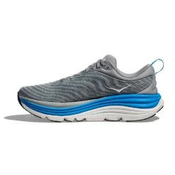 Hoka Men's Gaviota 5 Running Shoe - Limestone/Diva Blue - Wide (2E) -TrailBlaze Shoes Shop 1134234 LDVB 8