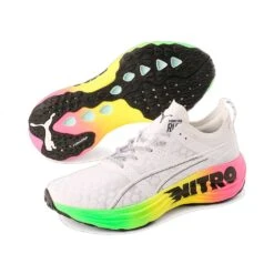 Men's Foreverrun Nitro Futrograde Running Shoe- Puma White/Green Gecko- Regular (D) -TrailBlaze Shoes Shop 380005 02