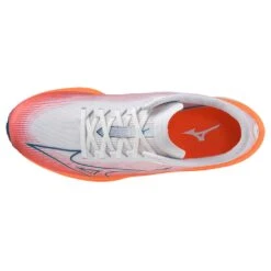 Mizuno Men's Wave Rebellion Flash Running Shoe- White/Silver - Regular (D) -TrailBlaze Shoes Shop 411392 0073 04