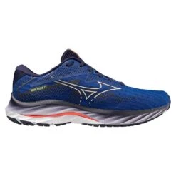 Mizuno Men's Wave Rider 27 Running Shoe - Surf The Web/White - Regular (D) -TrailBlaze Shoes Shop 411415 5E00 06