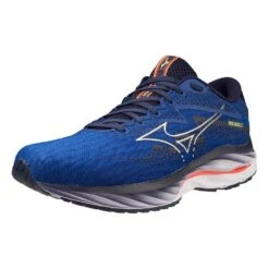 Mizuno Men's Wave Rider 27 Running Shoe - Surf The Web/White - Regular (D) -TrailBlaze Shoes Shop 411415 5E00 07