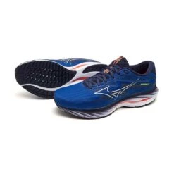 Mizuno Men's Wave Rider 27 Running Shoe - Surf The Web/White - Regular (D) -TrailBlaze Shoes Shop 411415 5E00 11