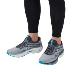 Mizuno Men's Wave Rider 27 Running Shoe - Pearl Blue/White - Regular (D) -TrailBlaze Shoes Shop 411415 5F00 10