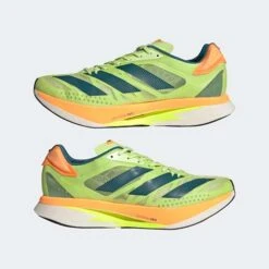 ADIDAS Unisex ADIZERO Adios Pro 2 - Pulse Lime/Real Teal/Flash Orange-Regular (D) -TrailBlaze Shoes Shop Adizero Adios Pro 2.0 Shoes Green GX3124 09 standard