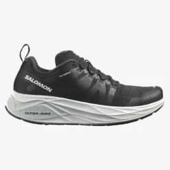 Salomon Men's Glide Max Running Shoe- Lunar Rock/Black/Tanager Turquoise- Regular (D)