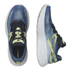 Salomon Men's Aero Glide Running Shoe- Blue Ashes/Dark Sapphire/Sunny Lime- Regular (D) -TrailBlaze Shoes Shop L47049200 9711a999038dd812d012c2d4b8b4500d