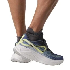 Salomon Men's Aero Glide Running Shoe- Blue Ashes/Dark Sapphire/Sunny Lime- Regular (D) -TrailBlaze Shoes Shop L47049200 da77c4d346a21a8823a93fe4aa5dd610