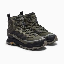 Merrell Men's Moab Speed Thermo Mid Waterproof Hiking Boot - Olive - Regular (D) -TrailBlaze Shoes Shop MRLM J066915 021621 S21 004 1