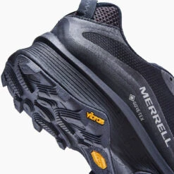 Merrell Men's Moab Speed GoreTEX Hiking Shoe - Black/Asphalt - Regular (D) -TrailBlaze Shoes Shop MRLM J067083 021621 S21 006