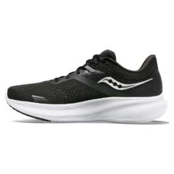 Saucony Men's Ride 16 Running Shoe -Black/White - Wide (2E) -TrailBlaze Shoes Shop S20831 05 2