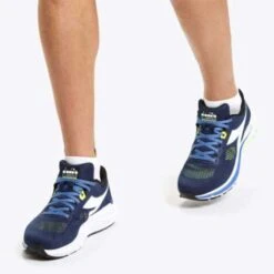 Diadora Men's Mythos Vortice 7 Running Shoe -Black Iris/White/Neon Yellow - Regular (D) -TrailBlaze Shoes Shop diadora 4