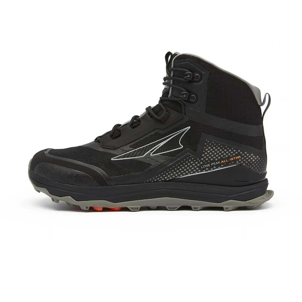 Altra Men's Lone Peak ALL-WTHR Mid Hiking Boot- Black 6 Altra Men's Lone Peak ALL-WTHR Mid Hiking Boot- Black - Image 4